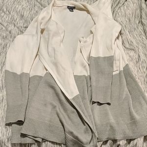 Colorblock shawl cardigan